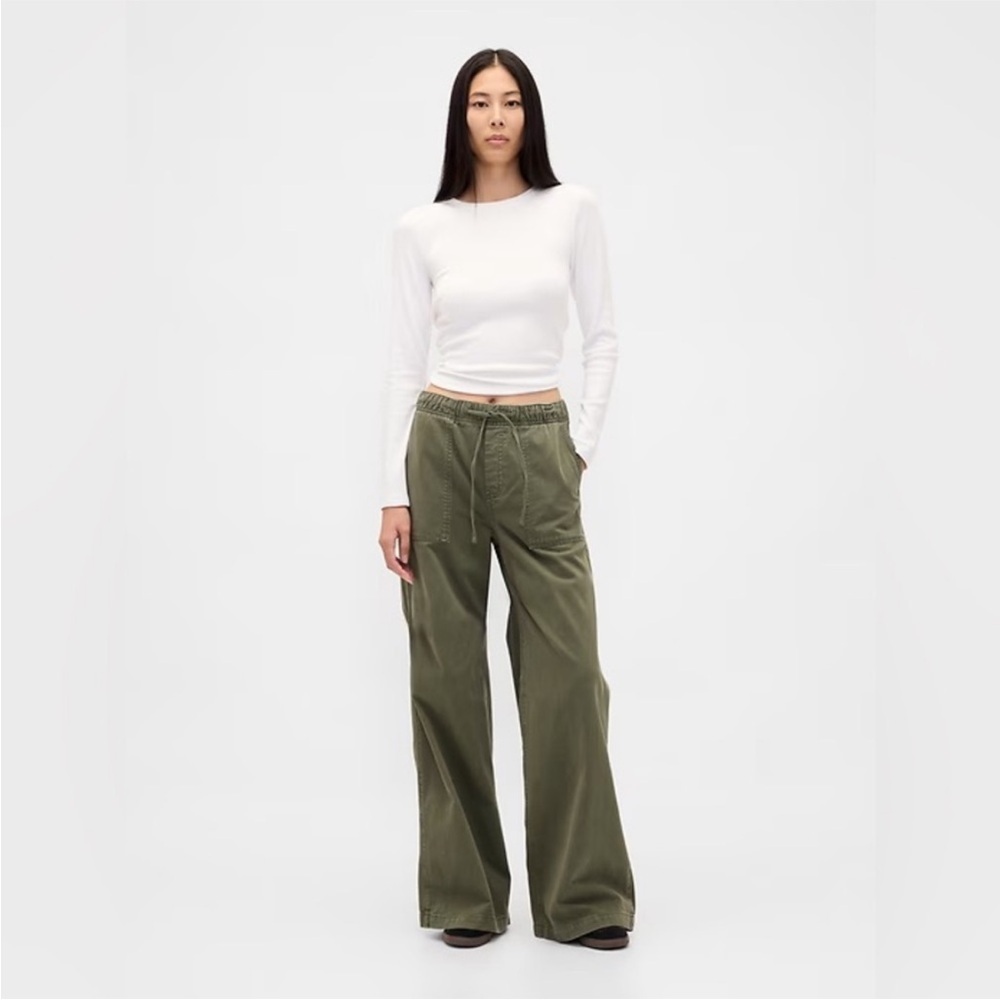 NWT! GAP Olive Green Mid Rise Easy Baggy Pants - Multiple #844495 🩷 - Picture 2 of 14